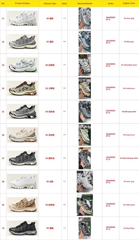SALOMON XT-6 — Colour maps 1