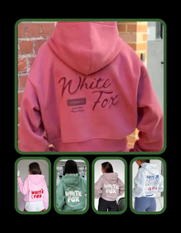 WHlTE F0X burgundy hoddie
