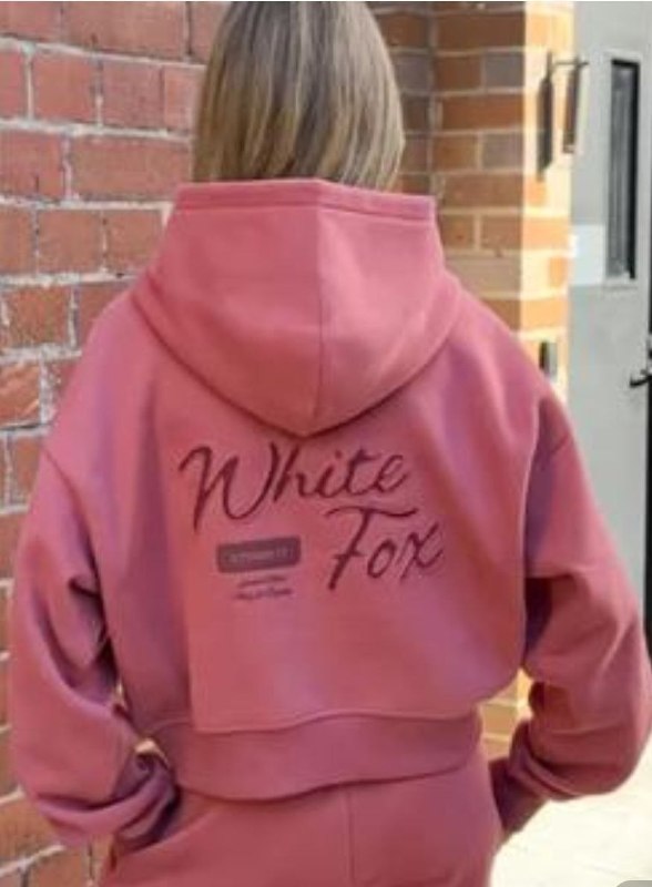 WHlTE F0X burgundy hoddie