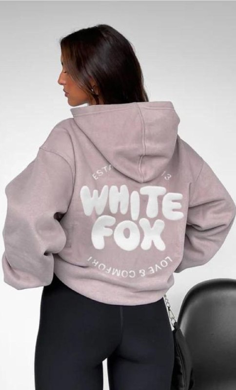 WHlTE F0X burgundy hoddie