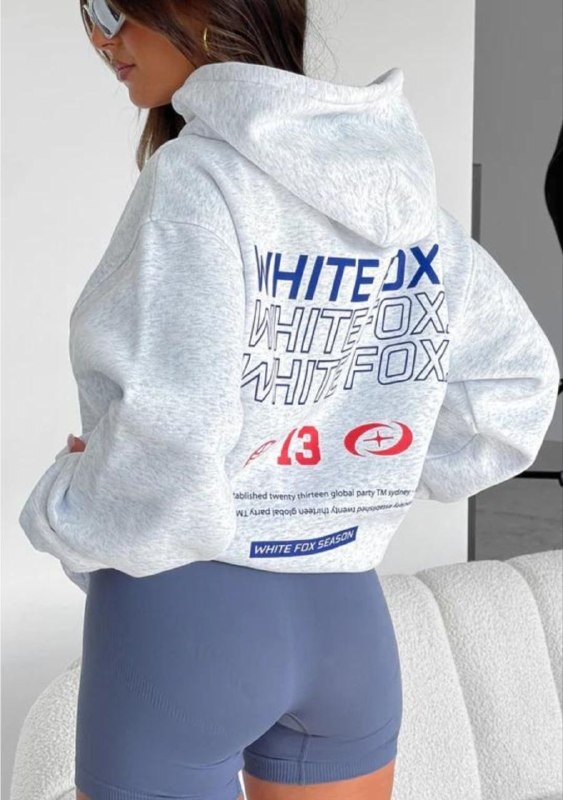 WHlTE F0X burgundy hoddie