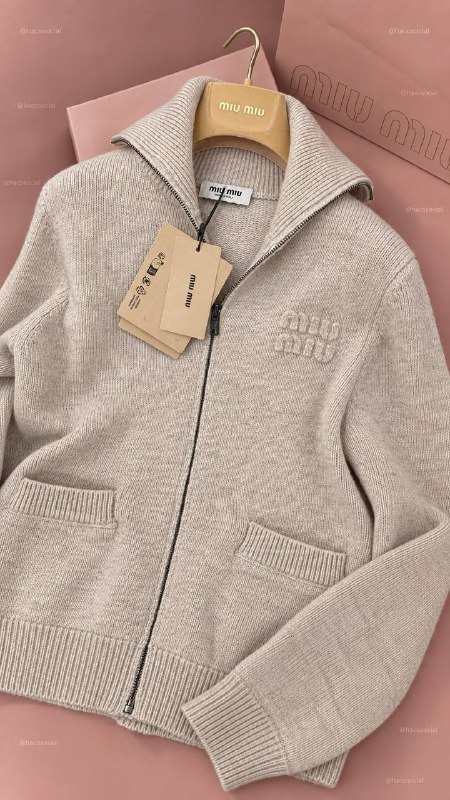 MIU MIU zip cardigan