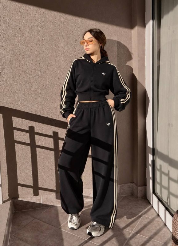 adidas black tracksuit