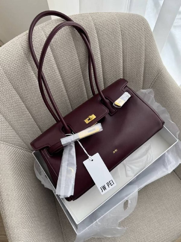 JW Pei burgundy handbag