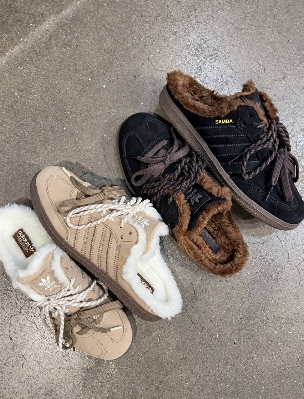 adidas Samba Mule shearling trainers