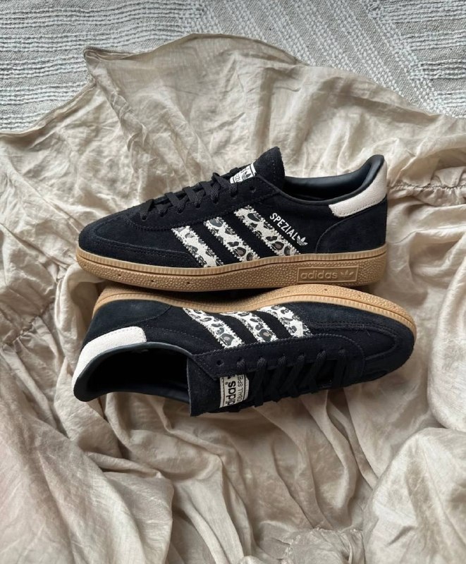 adidas Handball Spezial black leopard trainers