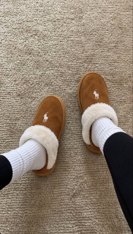 Polo Ralph Lauren tan slippers