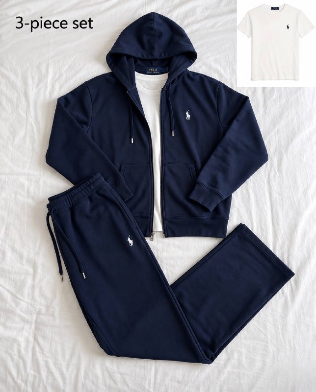 Polo Ralph Lauren navy three-piece tracksuit
