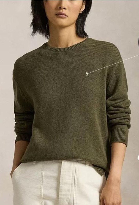 Ralph Lauren verde oliva crew-neck sweater