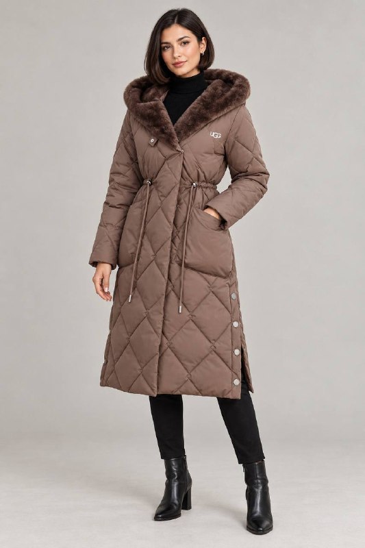 UGG marró long quilted abric