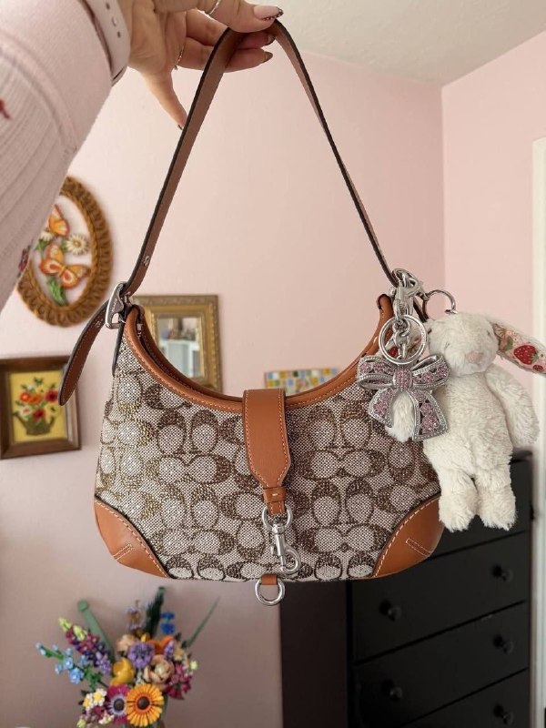 Coach signature shoulder bag
