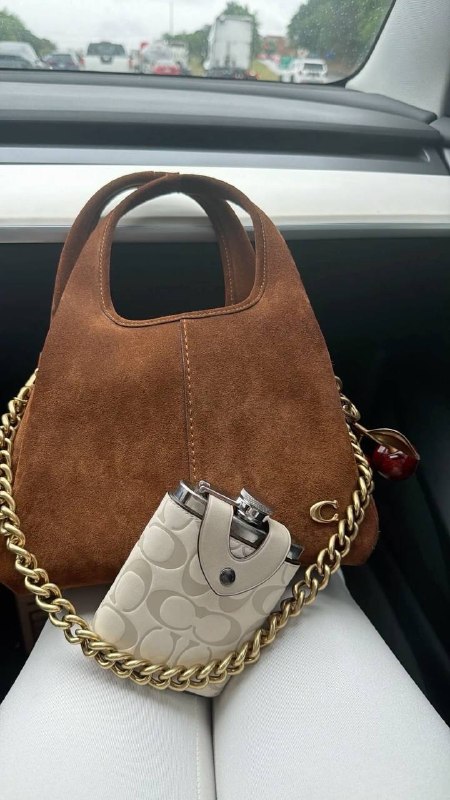 C04CH Suede Bag