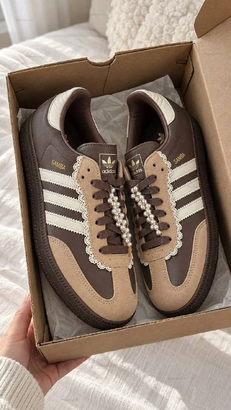 adidas Samba brown trainers