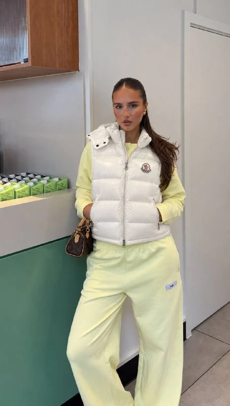 Moncler white puffer waistcoat