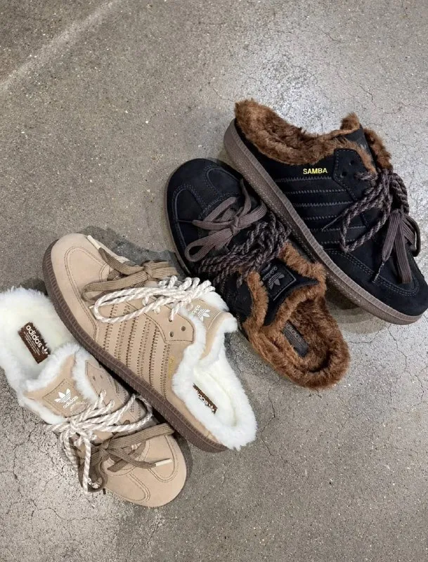 adidas Samba Mule shearling trainers