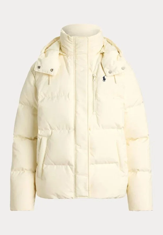 Ralph Lauren cream puffer jacket