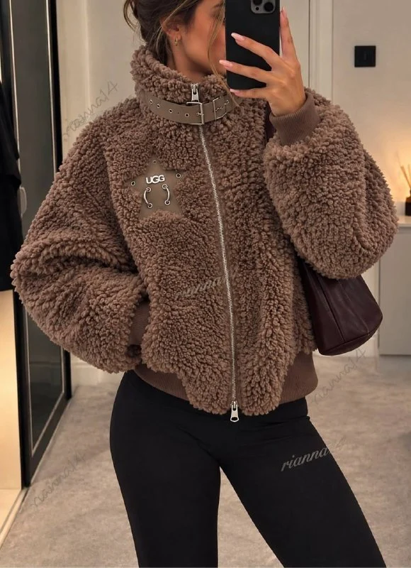 UGG brown fleece jacket