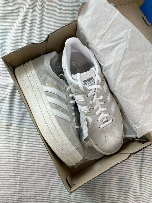 adidas Gazelle Bold grey platform trainers