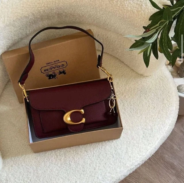 Coach Tabby burgundy shoulder bag