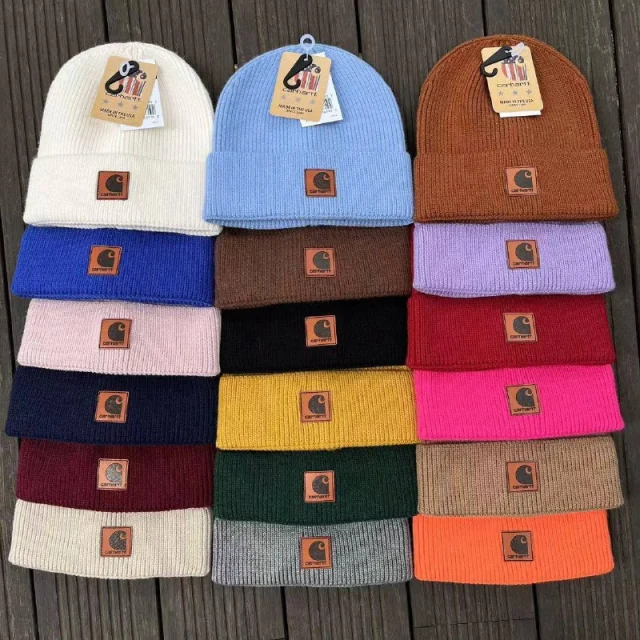 Carhartt ribbed beanies — assorted colours