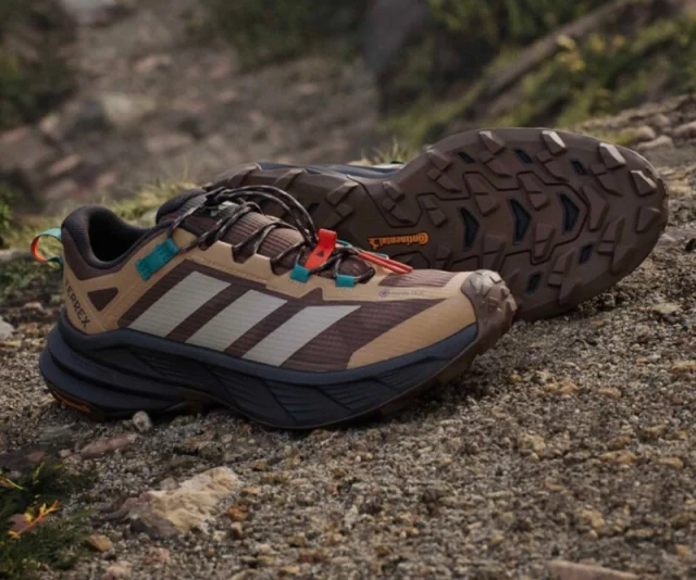 adidas Terrex brown trail trainers