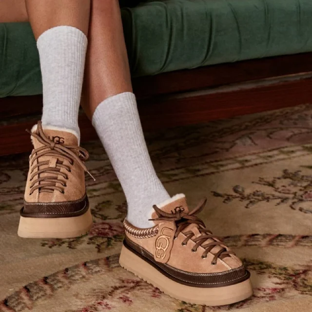 UGG tan platform trainers