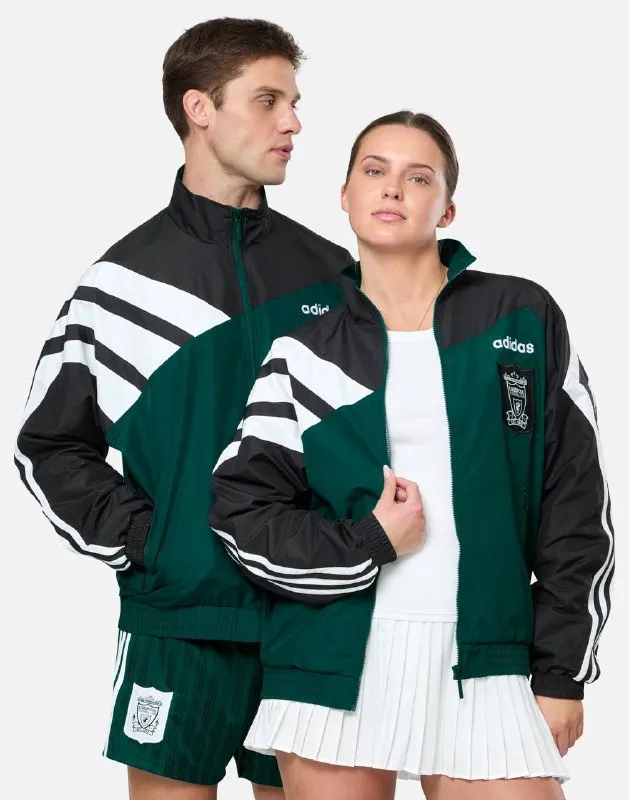 adidas green and black tracksuit