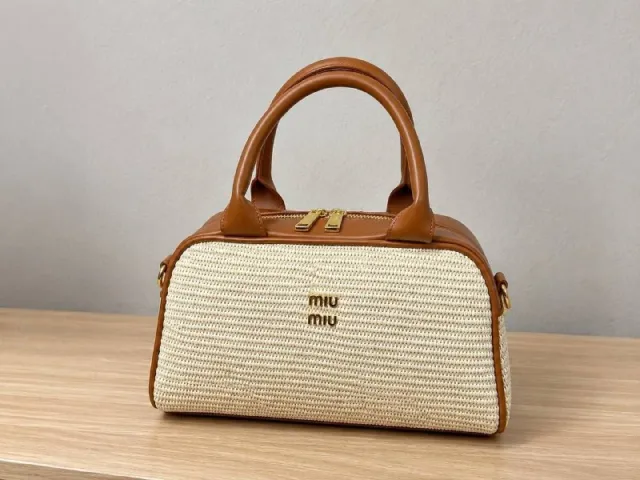 MIU MIU woven top-handle bag